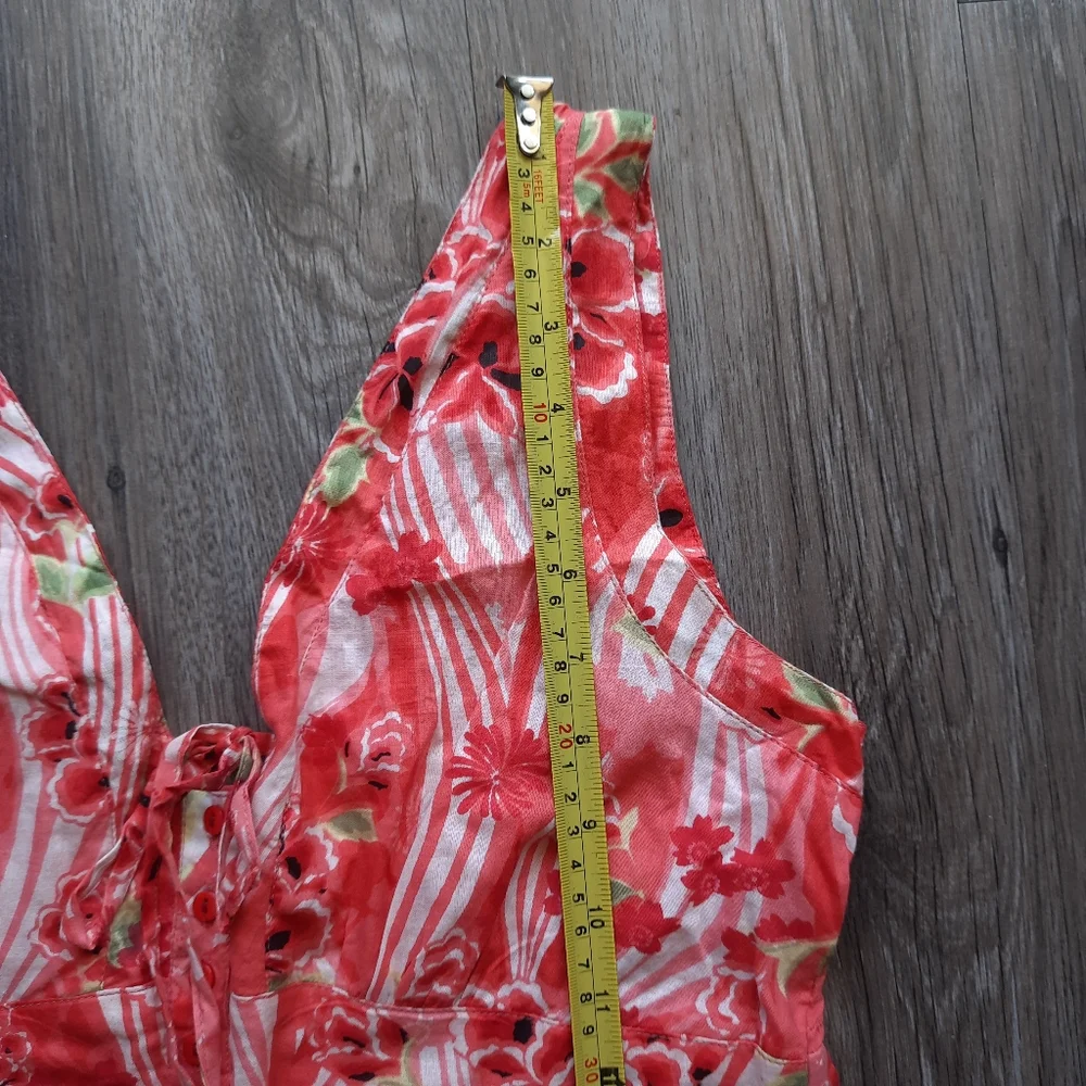 Raviya pink sundress at the front with buttons at the back with elastic size S - Picture 12 of 16